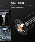 Two Piece Multifunctional Sink Wrench Set For Tight Spaces Basin Wrench Faucet Tool under sink pipe fittings installation view