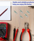 Replacement Multimeter Fuse 10 x 35 Mm Fast Blow 440mA 1000V For DMM 440MA Digital Multimeter, Pack Of 5 Fuses on desk with tools
