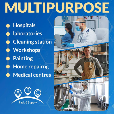 Multipurpose usage of White Disposable Lab Coats For Adults Medium 10 Pack AMZ Supply Knee Length PPE Clothing displayed in various settings.