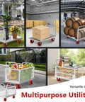 ✝️ 5IN1 Heavy Duty Platform Truck with Cage 44x28 Hand Truck Extra Large Version used for plants, boxes, barrels, and books