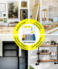 140pcs Drywall Anchors and Screws Kit (3 Sizes) showcased with home decor and installation scenarios.