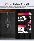 Heavy Duty Reclosable Fastener Strips One Half Inch By Four Feet Industrial Strength shown with weight test for strength