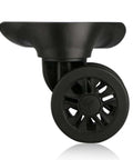 Side view of black (DL-W170#) Mute Connected Spinner Wheels for Replacement Luggage Wheels Wear Silent Draw bar Box DIY (2 pcs/Set)