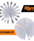 Mutt Tools 2pc Feeler Gauge Set - Premium Straight & Angled Feeler Gauges for Valves - Inch and Metric Measurement - Gap Tool