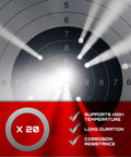 PlasmaGal muzzle shim kit promo graphic on a shooting target; red banner with X20 overlay.