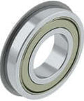 Experience smooth, durable rotation with the NACHI 6018ZZNR deep groove ball bearing, 90x140x24mm, two shields, front view.