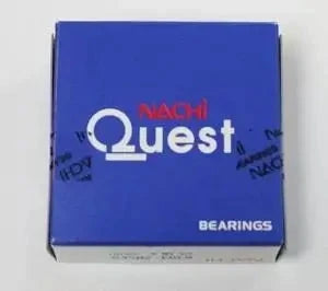 Box of N205MY Nachi Cylindrical Roller Bearing Japan 25x52x15mm Bearing, blue packaging with Nachi Quest branding.