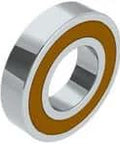 6304-2NSE9C3 NACHI Deep Groove Ball Bearing Single Row 20x52x15mm with Two Seals and Steel Cage, Side View