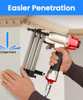 Using 18 Gauge Brad Nails, Assorted 6 Sizes (5/8", 3/4", 1", 1-1/4", 1-1/2" and 2-Inch) for trim work with pneumatic nail gun.