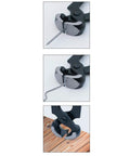 Close-up of 8 Inch Nail Puller And Pliers For Carpentry And DIY Tasks With 24 Millimeter Jaw Clearance And Sharp Knife And Anvil Edges cutting wire and pulling nails, demonstrating flush cuts and tool usage on wood surface.
