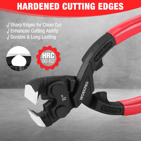 8 Inch Nail Puller Pliers With High Leverage End Cutting Jaws Ergonomic Handles And Durable CR V Steel Construction