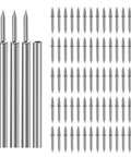 400pcs Double Head Skirting Nails with 4 Tools - Invisible Seamless Baseboard Screws for Solid Wood Trim, showing organized layout of nails