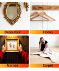 Two For One Value Heavy Duty Nano Gel Double Sided Mounting Tape 240 Inches Total Removable Clear Adhesive for hooks and decor use