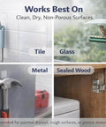 5 Pack Double Sided Nano Grip Go-To Mounting Tape With 50 Feet Total holding items on tile, glass, metal, and sealed wood surfaces.