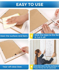 4-step process using Nano Double Sided Mounting Tape For Walls Art And Daily Home Projects Super Sticky Heavy Duty Adhesive.