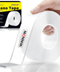 Double Sided Heavy Duty Adhesive Tape For Hanging Decorations And Lights Indoors Or Outdoors Ultra Strong Nano Tape With Reusable No Nails Needed Damage Free Hold 1.2 Inch By 120 Inch Pack Of 1 Great For Garlands And More