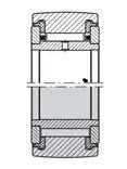 Technical drawing of NART35UUR Track Roller Needle Bearing 35x72x29mm Sealed Cam Follower for Linear Motion
