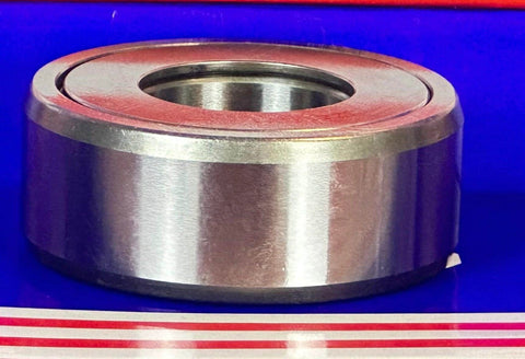Side view of NAST25ZZ Track Needle Roller Shielded Bearing 25x52x20mm, showing metal construction and smooth outer surface.