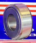 NAST25ZZ Track Needle Roller Shielded Bearing 25x52x20mm, displaying side view, showcasing metal shield and structure.