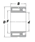 NATA5904 Combined Needle & Ball Bearing 20x37x23mm - VXB Ball Bearings