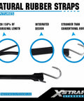 20 Pack Natural Rubber Tarp Bungee Straps With S Hooks featuring integrated design and strong stretch for indoor and outdoor use.