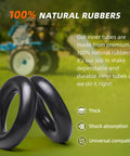 4.80/4.00-8 Heavy Duty Inner Tubes 2 Pack with TR-13 Straight Valve, premium natural rubber, background of blurred utility equipment