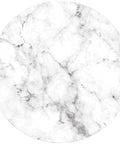 Marble lazy susan turntable designed as a cheese board and cake stand, 12 inch natural white marble rotating tray for serving and display top view.