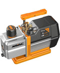 Pro Series 7 CFM Dual Stage Vacuum Pump With Integrated Cylinder And Forced Oil Circulation, 15 Microns Vacuum, Dual Voltage AC Motor, HVAC Kit For Refrigeration Lines, Ideal For Techs On The Job, Navac NP7DP, side view