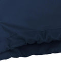 Close-up of Waterproof Outboard Motor Cover For Boats Up To 76 Inches Wide And 65 Inches High May Fit 60 To 90 HP Engines, navy polyester.