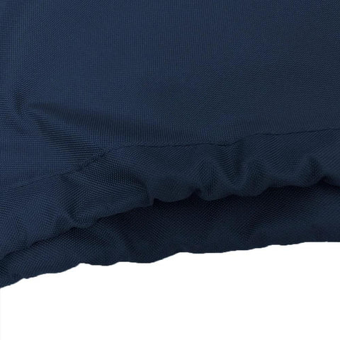 Close-up of Waterproof Outboard Motor Cover For Boats Up To 76 Inches Wide And 65 Inches High May Fit 60 To 90 HP Engines, navy polyester.