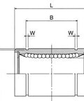 NB SW16-OP 1 inch Ball Bushing Linear Motion - VXB Ball Bearings