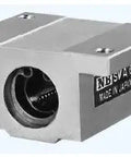 Front view of ✝️ NB SWA4 1/4" Ball Bushing Block Linear Motion, metal construction, designed for precise motion and stable alignment.