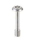 SSC-SRBS-M8-40 NBK Captive Button Head Cap Bolts - Hexalobular Socket (- Pin) Made in Japan, close-up view of the bolt.