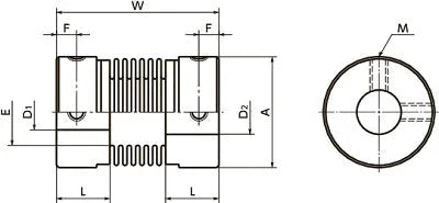 NBK Japan MFBS-32 6mm to 6mm Bellows-type Flexible Coupling stainless - Buy Bearings online - Fast US Shipping