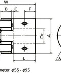 NBK Japan MJC-65-BL 3/4"inch to 15/16"inch Jaw-type Flexible Coupling - Buy Bearings online - Fast US Shipping