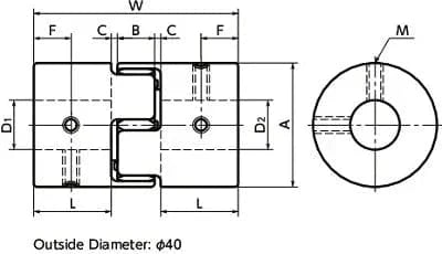 NBK Japan MJC-95CS-WH 25mm to 1-1/4" Jaw-type Flexible Coupling - Buy Bearings online - Fast US Shipping