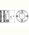 NBK Japan XBW-25C2-10-KT-10-KT Jaw-Type 10mm to 10mm Flexible Coupling - Metric Keyway modification technical drawing.