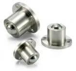 NBK Japan BRDRF-50 Flange Type Ball Transfer Unit for Downward & Sideward Facing Applications, various angles, metal finish.