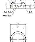 NBK Japan BRURS-22-S Round Type Ball Transfer Unit for Upward Facing Applications - Buy Bearings online - Fast US Shipping