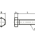 Diagram of ✝️ SPP-M10-40-H NBK Plastic Screw - Hex Head Screws - PP - Made in Japan for smooth motion in mechanical systems