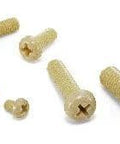 SPS-M2-4-P NBK Plastic Screw - Cross Recessed Pan Head Machine Screws - PPS 20-Pack Screws - Made in Japan arranged on surface