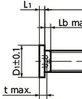 Technical diagram of SSH-M5-10-SD NBK Socket Head Cap Screws - Extreme Low & Small Head- Pack of 10 - Made in Japan