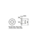Technical drawing of SWAS-5-12-2-AWBK NBK Stainless Steel Black Adjust Metal Washer -Made in Japan dimensions.