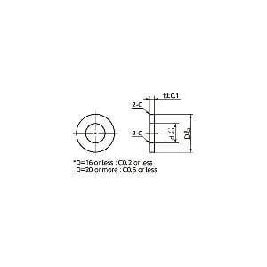 Technical drawing of SWAS-5-12-2-AWBK NBK Stainless Steel Black Adjust Metal Washer -Made in Japan dimensions.