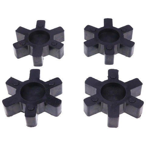 Flexible Solid NBR Rubber Spider Center Inserts For L Jaw Couplings L099 L100, set of four black inserts for vibration damping