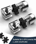 L075 Flexible NBR Rubber Spider Center Insert, 4 Pack Solid Coupling Pad Bumper Spider Center Inserts for L075 L Jaw Coupling Set