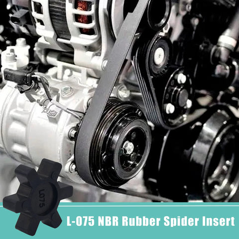 Engine with Flexible L075 NBR Rubber Spider Insert for L Jaw Coupling, absorbs shock, vibration damping, industrial equipment use