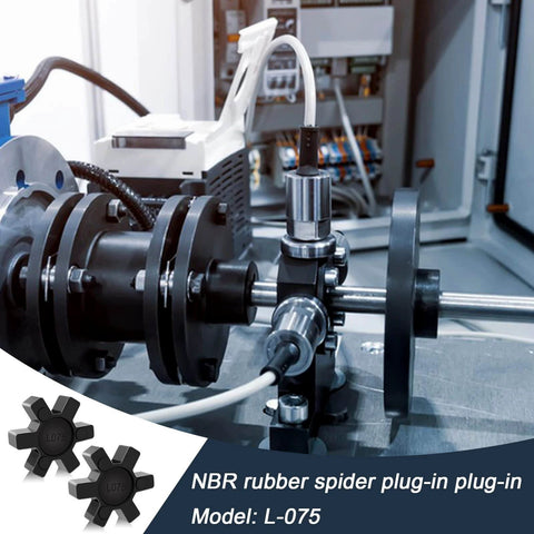 L075 Flexible NBR Rubber Spider Center Insert, 4 Pack Solid Coupling Pad Bumper Spider Center Inserts for L075 L Jaw Coupling Set in machinery