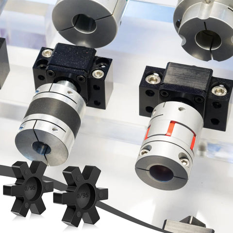 NBR Rubber Spider Center Inserts For L Jaw Couplings Four Piece Set Black Diameter Two And One Eighth Inches displayed