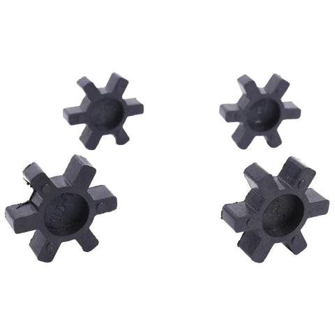 Black Flexible Solid Type NBR Rubber Spider Center Inserts For L Jaw Couplings L075 Lovejoy Martin Browning TB Woods Four Pack